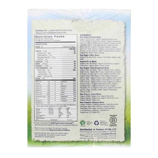 Raw Organic Meal Shake & Meal Replacement, GOL